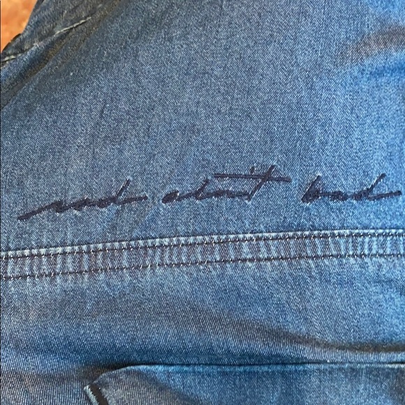 NWOT: AMUSE SOCIETY: Indigo denim shirt Sz: XS - Picture 6 of 6